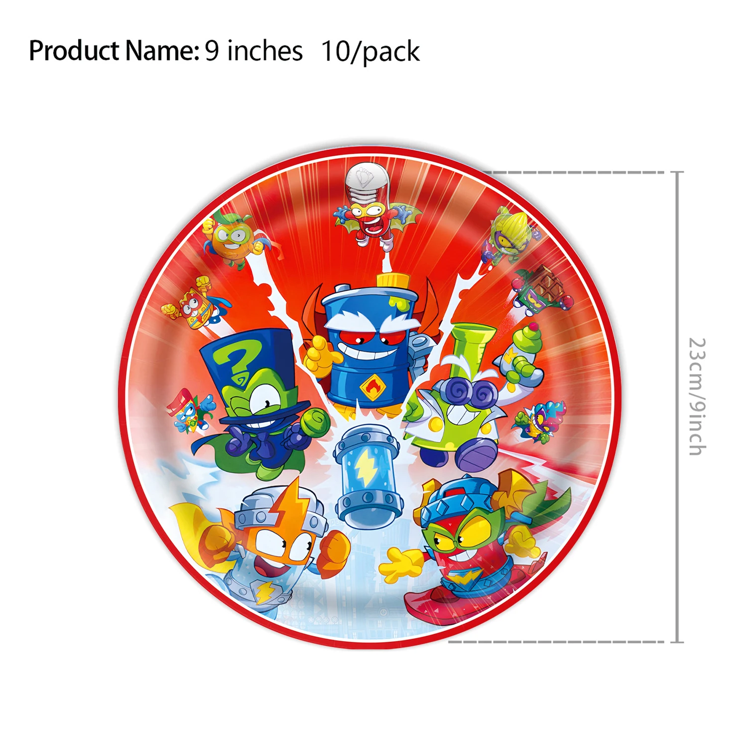 Superzings Birthday Party Tableware Set - Disposable Plates Cups Napkins and Tablecloth