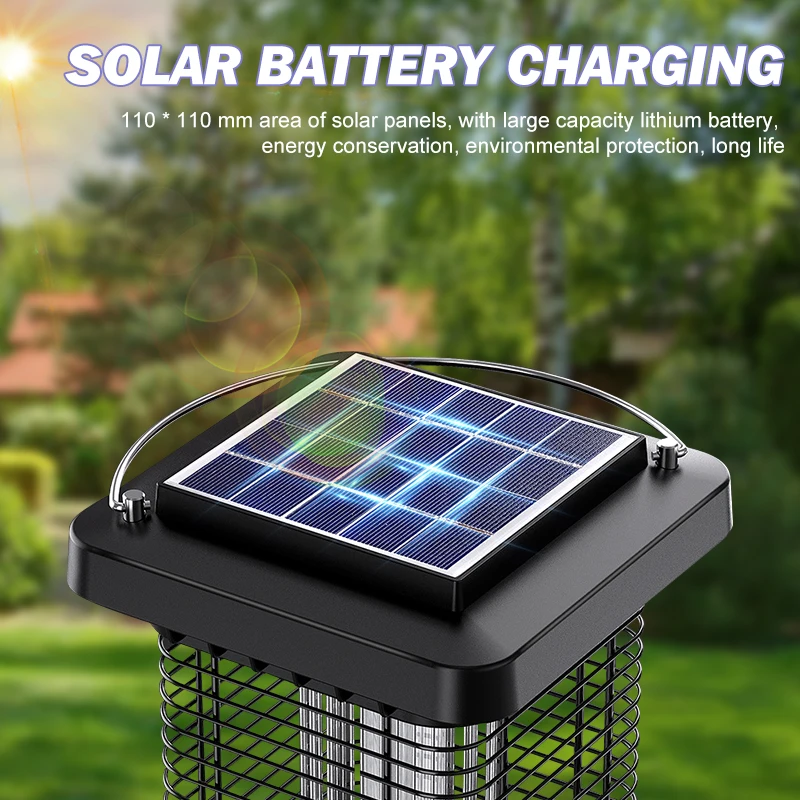 Solar-Elektroschock-Moskito-Killer-Lampe, wiederaufladbar über USB, für den Außenbereich, wasserdicht, Fliegenfalle, Zapper, Insektenvernichter_voghion.com