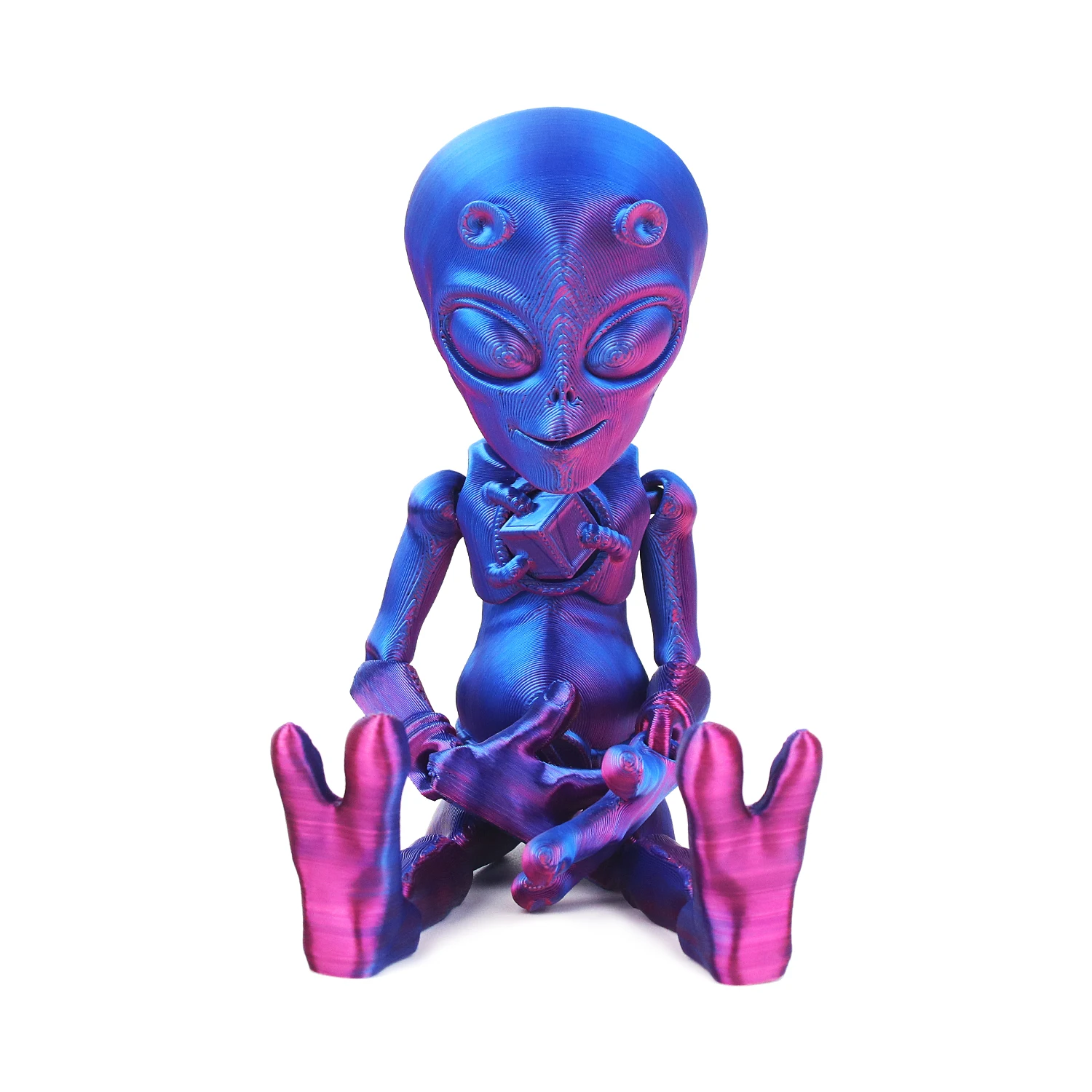 3D alien ornament with movable joints, creative Halloween, Christmas gifts, handmade holiday decorations 2