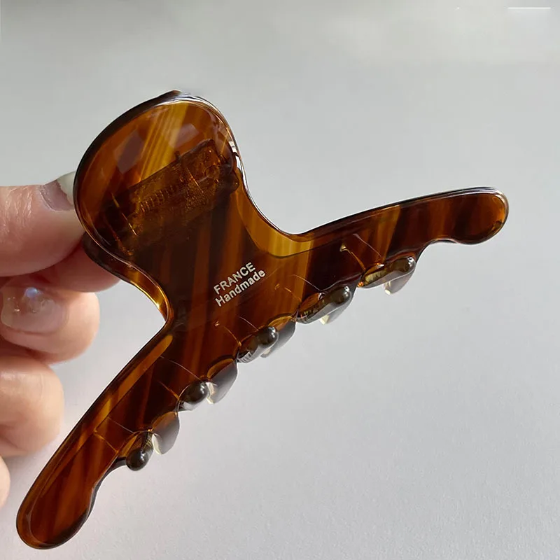 9,5 cm Bogen-form Haar Klaue Krabben Clip Frauen Koreanische Acryl Haar Clips Geometrie Hohe Pferdeschwanz Haarspange Haarnadel mädchen Haar Zubehör – Detail 6