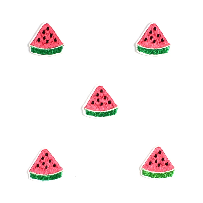 10pcs Cartoon Mini Watermelon Patches Embroidered Clothing Badge Iron On Clothes Sticker DIY Dress Sweater Bags Appliqued Patch
