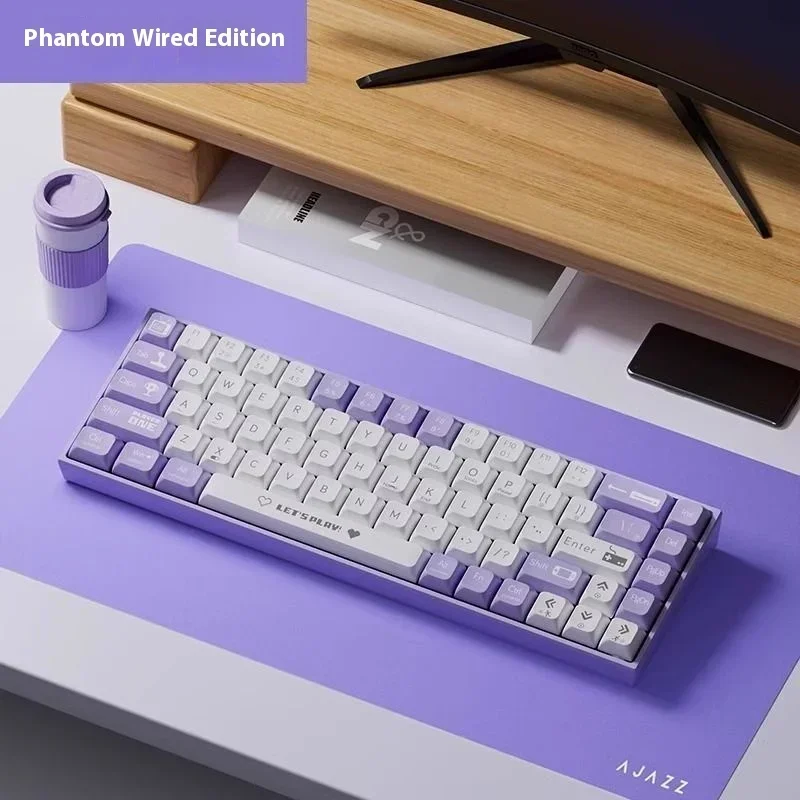 Ak680 Wired Mechanical keyboard 68-key Hot-swappable gaming Mechanical keyboard Mixed color lighting gaming