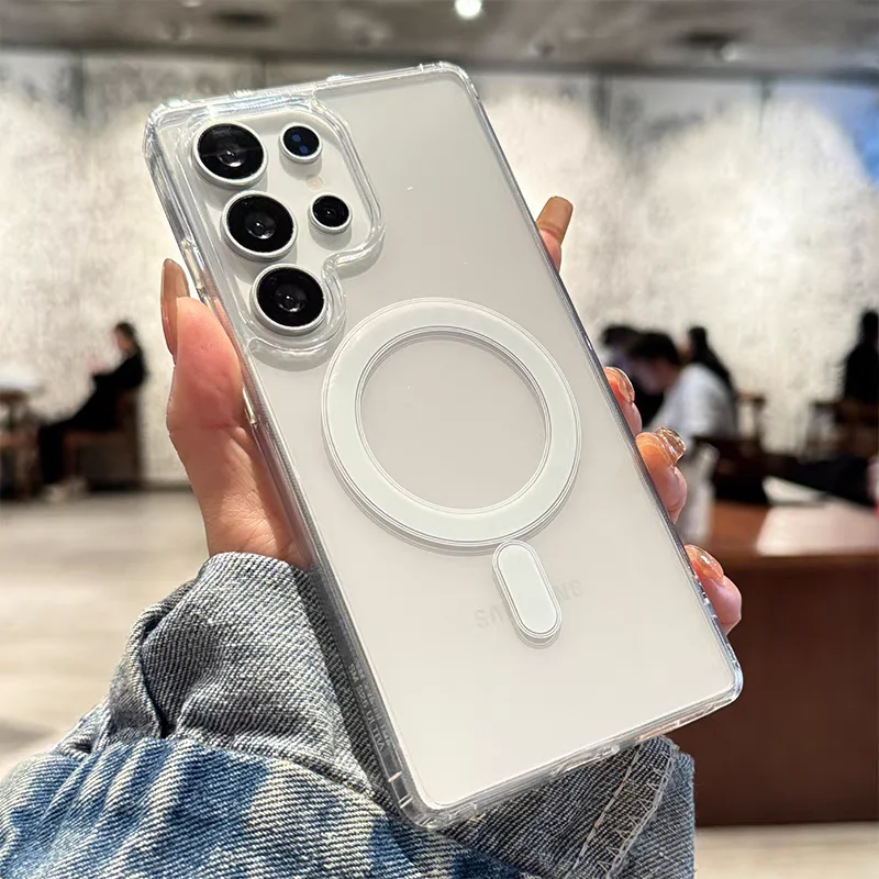Magnetic Transparent Shockproof Phone Case with Magsafe Compatibility