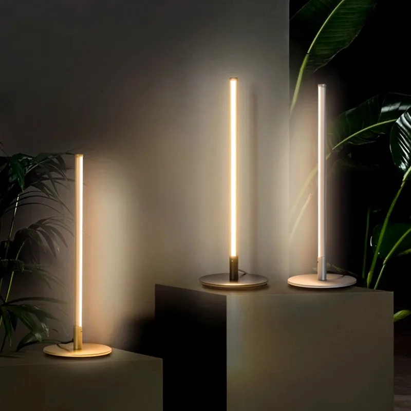 

Minimalist Creative Line LED Table Lamp Bedroom Bedside Atmosphere Light Simple Modern Living Room Decorative Desk Lamp