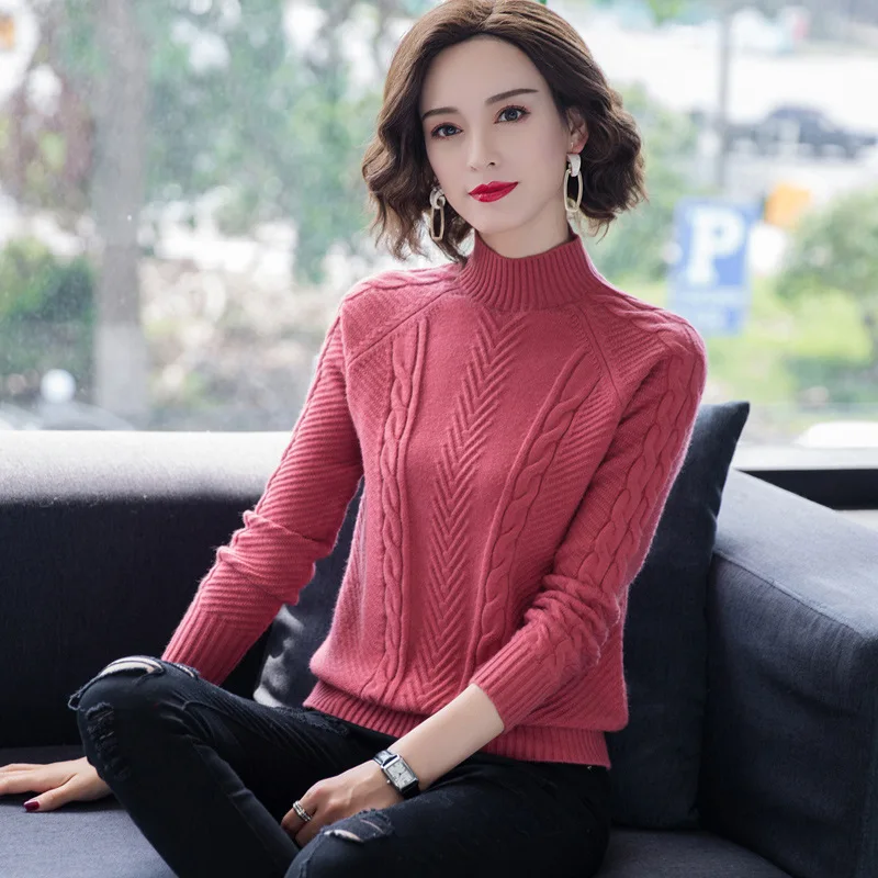 

Korean Popular Clothes Knitting Woman Clothing Spring Autumn Knitwear Sweater Woolen Pullovers Top Women Pull Crop Knit