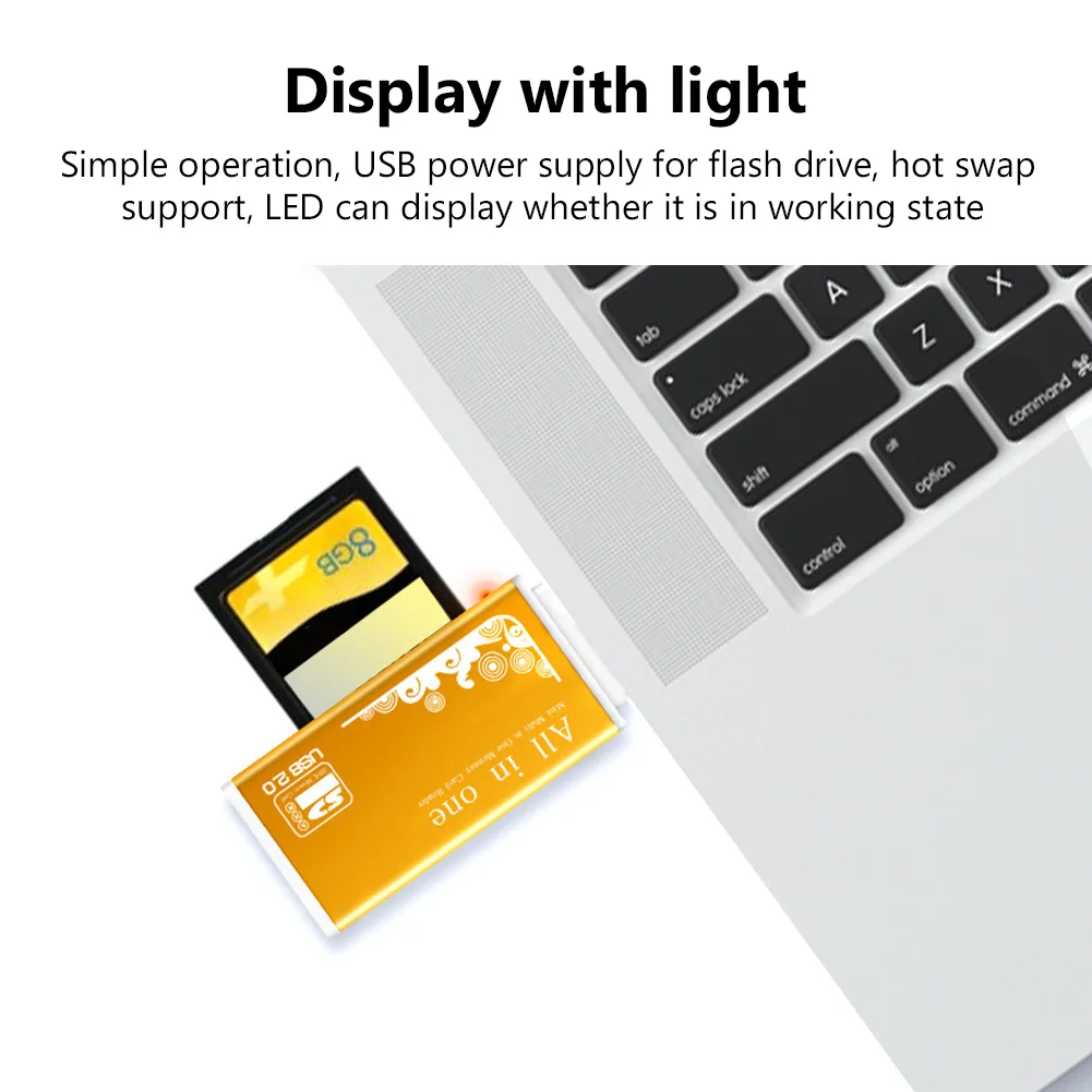 4 In 1 USB 2.0 SD Memory Card Adapter For Micro SD Card TF MS SDHC MMC M2 MS Duo Pro Laptop Desktop Pc card reader sd card reader