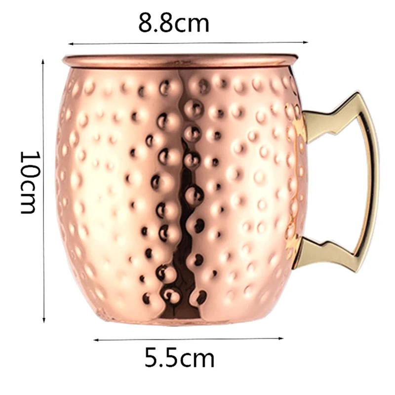 Moscow Mule Mugs Hammered Moscow Mule Mugs Drinking Cup Copper Cup Hammer Point Cup Bar Cocktail Glass Bar Gift Set Mug Durable