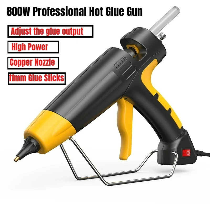 Hot Melt Glue Gun Hot Glue Gun 300w/800w Professional Hot Melt Glue Gun with 11mm Glue Sticks 150w Mini Silicone Gun for 7mm Household DIY Tools Plastic Repair
