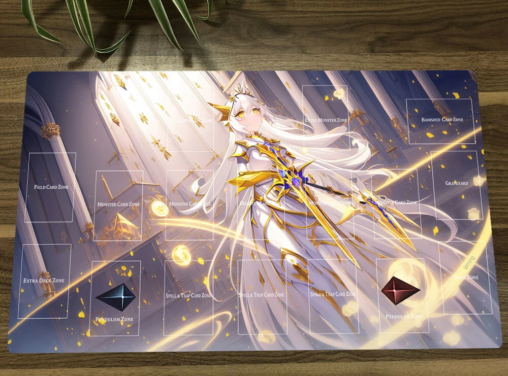 YuGiOh Ecclesia, the Virtuous in White TCG CCG Playmat Trading Card