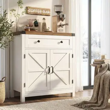 White Barn Door Cabinet 1