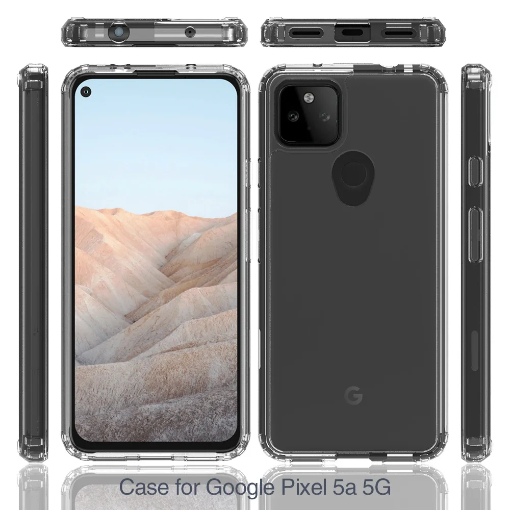 Hybrid Shockproof Air Cushion Case with Crystal Clear Acrylic Back