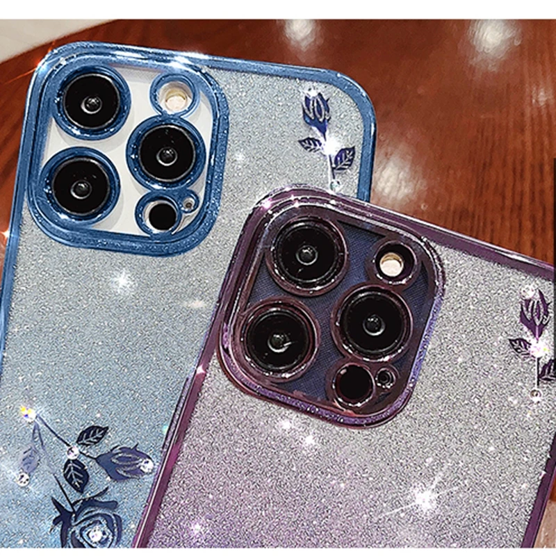 Glitter Phone Case for Funda Motorola MOTO Edge 40 Neo Edge 30 Pro Lite X30 S30 Cases Bling Rhinestone Silvery Shiny Back Cover phone case iphone case