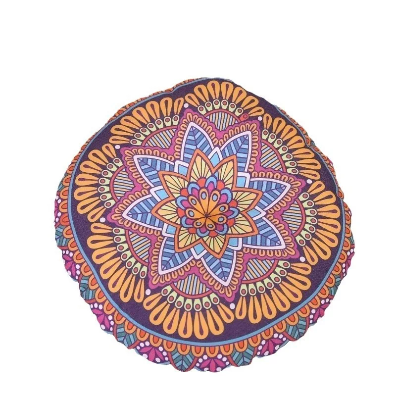 Vintage Round Futon Seat Cushion Retro Ethnic Bay Window Tatami Mat on The Ground Lazy Bohemian Fart Cushion Seat Cushion 3