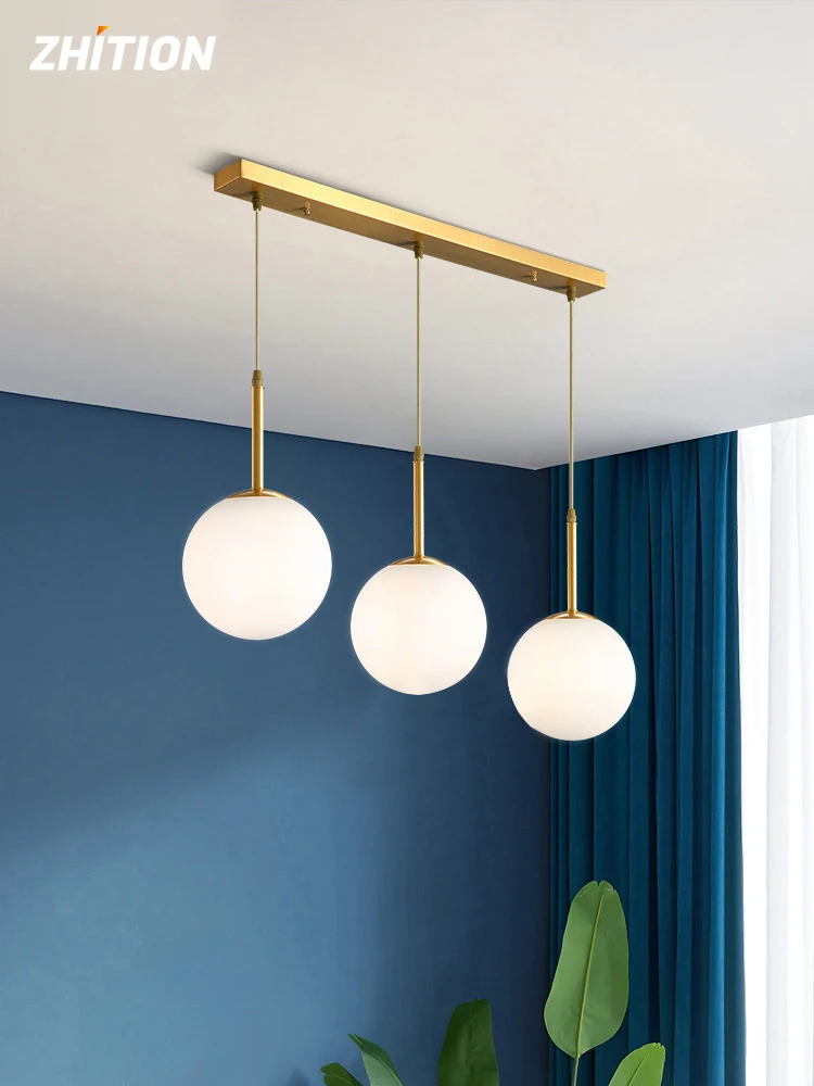 

Люстра для столовой ZHITION, простой современный светильник с тремя головками, повседневное домашнее освещение