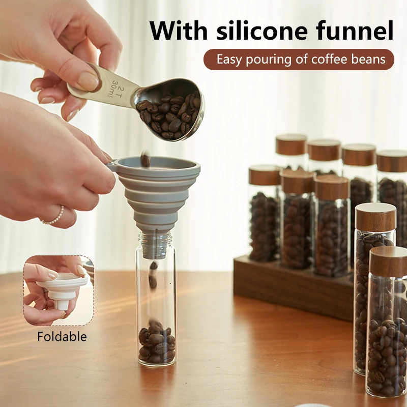 Single Dose Coffee Bean Storage Tubes / Ceramic Dosing Cup,rdt