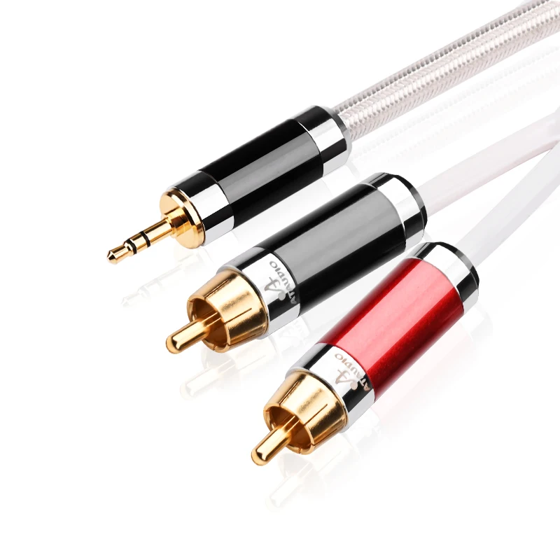 ATAUDIO HIF RCA ̺ ׷ 2RCA  3.5mm  ̺ AUX RCA  3.5 Y й  Ȩ þ ̺ RCA