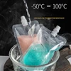 50pcs Clear PE Plastic Drink Bag Suction Pocket Beverage Party Juice Bag Environmental Protection Transparent Milk Liquid Bags 5