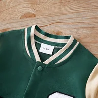 Newborn Baby Baseball Clothes 0 3 6 9 12 Months green Boston Long Sleeve Footies Toddler Boy Clothes Kids Jumpsuit Pyjama Bebe 3