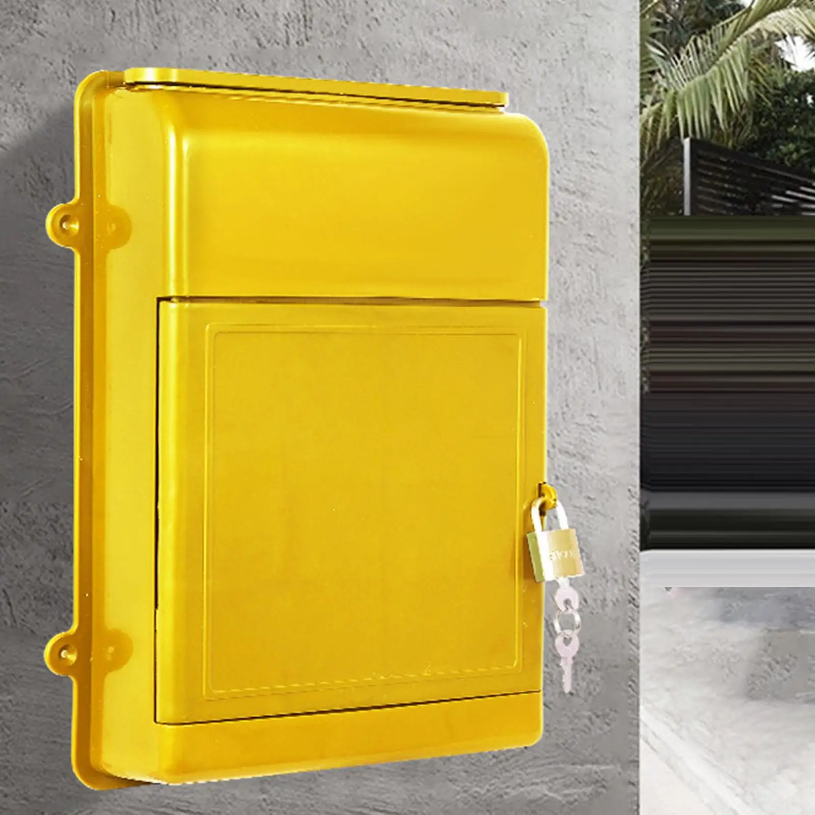Wall Mounted Mailbox with Combination Lock Letter Box Multipurpose 34.5x26x10cm Ballot Box For Home Office wall mounted mailbox locking mailbox