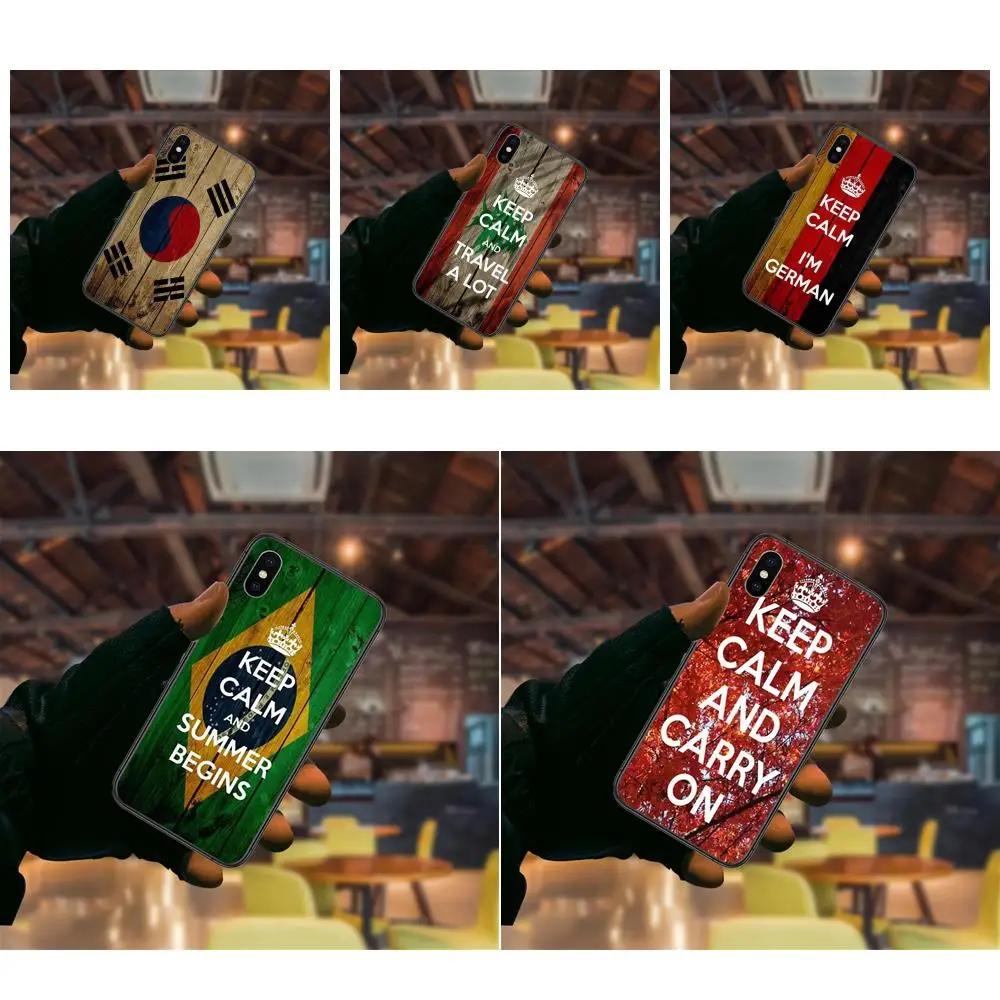 Custodia Mobile Per Samsung Galaxy S20 Fe S30 Ultra S21 S20 S10 S9 Plus Ultra Lite Keep Calm And Carry On Flag Amazing