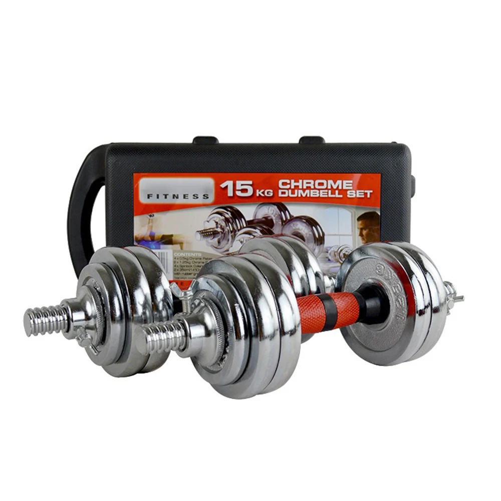 Electroplating dumbbell set 15/20/30/50KG home fitness equipment removable cast iron dumbbells