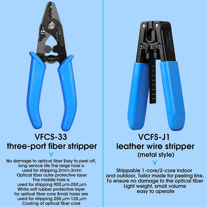 Fiber Optic Tool Kit with AUA-6C Fiber Cleaver -70+10dBm/-50+26dBm 3 in 1 Mini Optical Power Meter 10Mw Visual Fault Locator