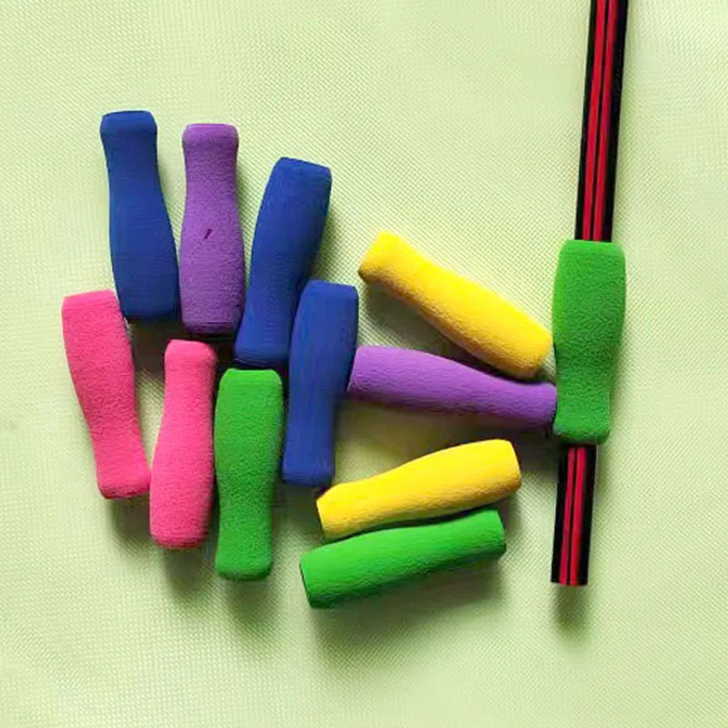 100pcs Mixed Color Sponge Soft Foam Child Student Writing Posture Correction Device Learning Practise Pen Aid Grip Protective 30 pcs foam grip holder kids pencils covers handle writing posture trainers correction tool correcting tools child