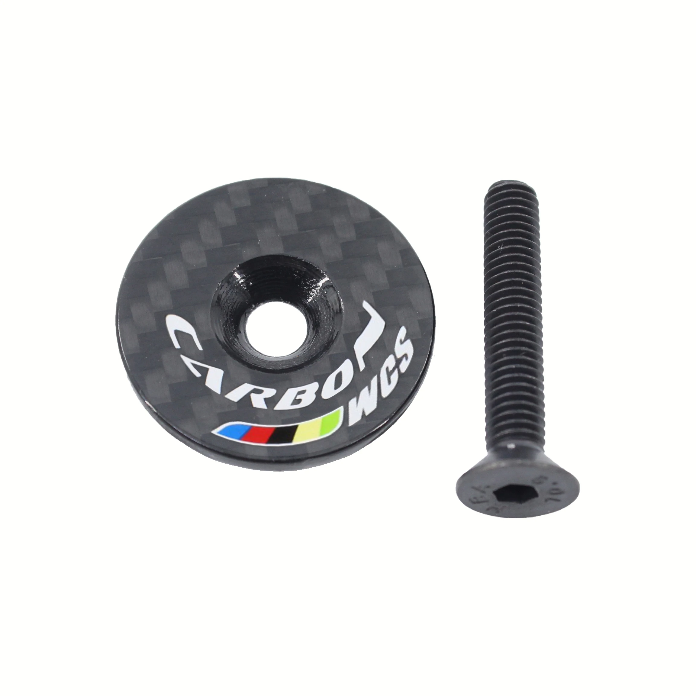 Bike 3K full carbon fibre bicycle stem cover carbon bike headsets top caps SUS304 stainless steel bolts M6x35mm bike stem cap