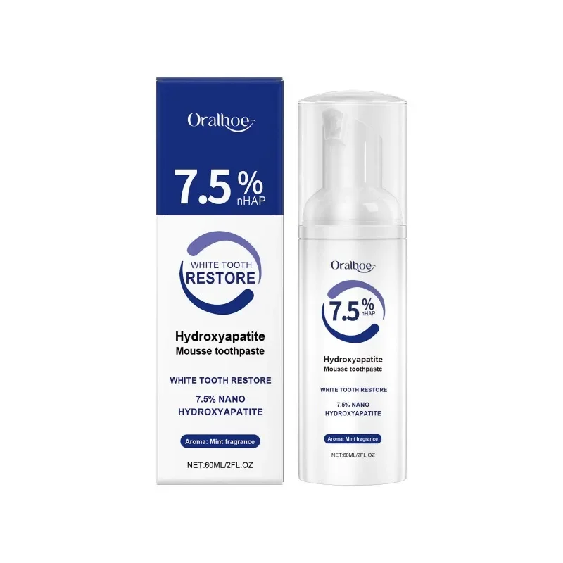 Hydroxyapatite Mousse Toothpaste 7.5%nHAP Effectively Relieve Gum Swelling Whiten Remove Yellow Plaque Reduce Tooth Stain Care