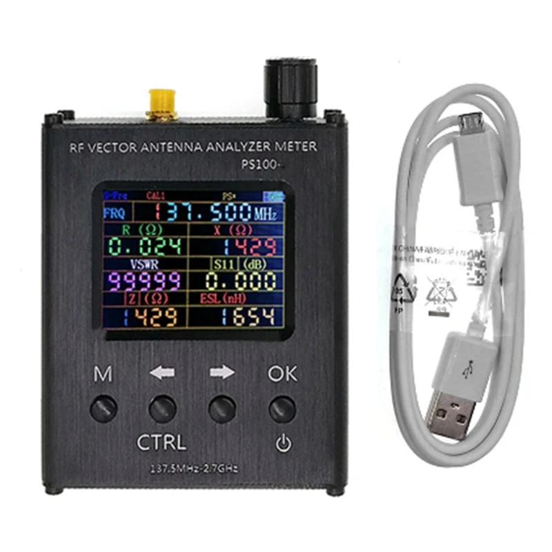 

1 Piece PS100 140Mhz-2.7Ghz UV RF Vector Impedance ANT SWR Antenna Analyzer Meter Tester D1-005 With Inner Battery