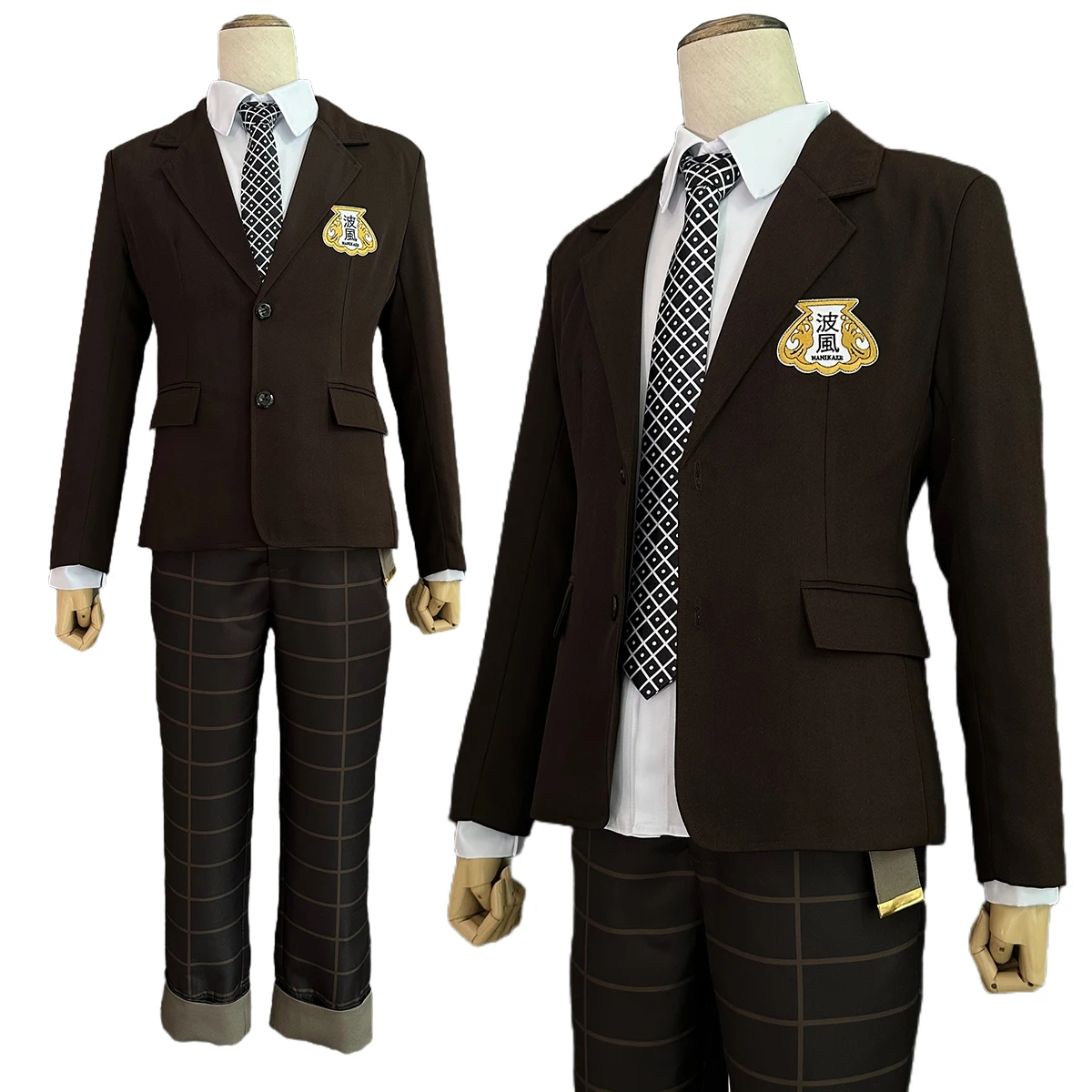 

Blue Lock Anime Cosplay Costume Wig Bachira NAMIKAZE High School Uniform DK Embroidery Logo Suit Rose Net Sythetic Fibers