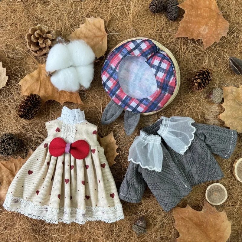 Winter Dress and Adorable Hat Set for 30cm BJD Dolls – Perfect Gift Outfit