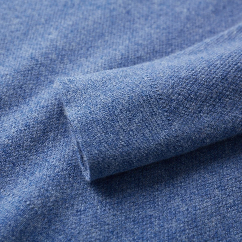 DjzDsm Men's 100% Pure Cashmere Top POLO Collar Half Button Design Cardigan Loose Warm Cashmere Sweater Autumn/Winter New 4