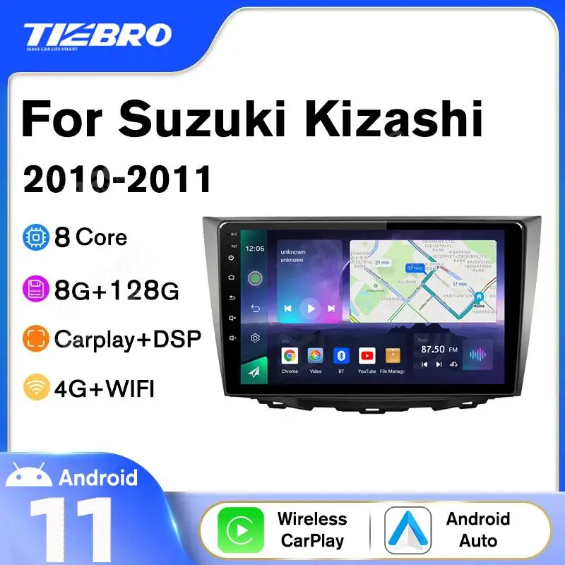 

8Core 8G+128G Car Radio For Suzuki Kizashi 2010-2011 2DIN Android10 Stereo Receiver GPS Car Multimedia Player Radio Android Auto