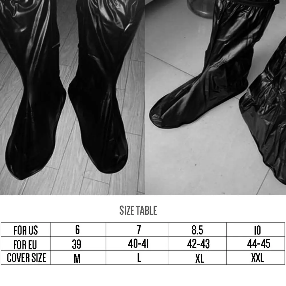 Motorcycle Shoes Covers Boots Cover Waterproof Rain Boots Black Reusable Men Women Bike shoes