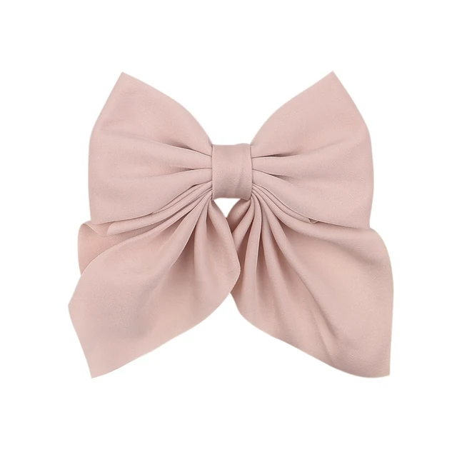 New Sweet Bow Hairpins Solid Color Bowknot Hair Clips For Girls Satin Butterfly Barrettes Duckbill Clip Kids Hair Accessories 18