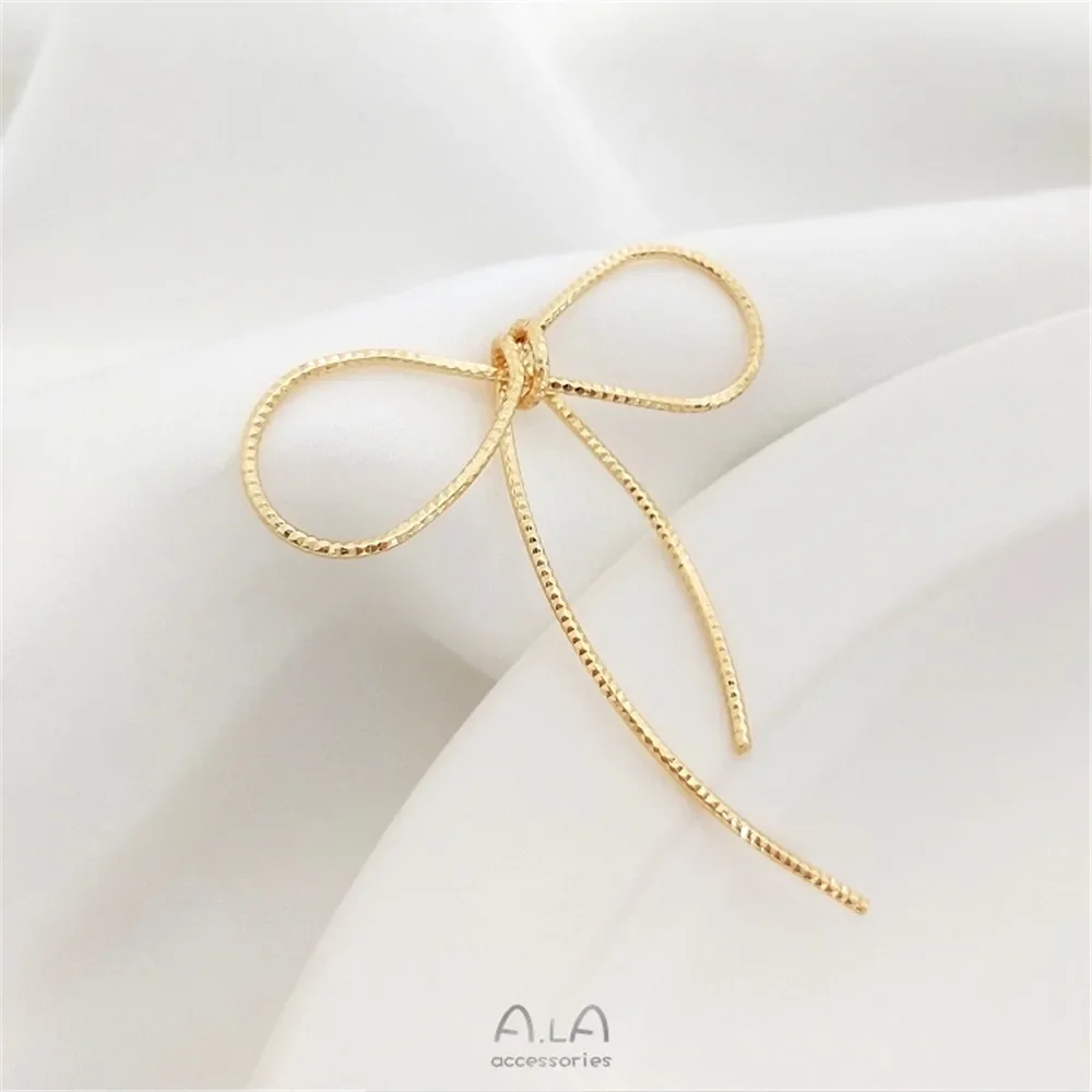 

Handmade bowknot frame 14K gold plated hand made DIY earrings pendant ornaments pendant accessories