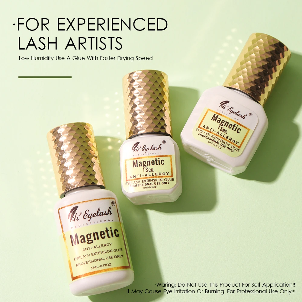 

Magnetic Eyelash Glue Extra Strong 5ml 1s Fast Drying Maximum Bonding Latex Free Lash Adhesive Professional Extensions Supplies
