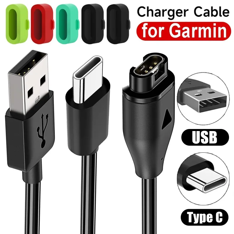 가민 페닉스 먼지 플러그용 고속 충전 코드, 가민 페닉스 8 7 5X 6S 프로 USB C 충전기 케이블, 스마트워치 액세서리
