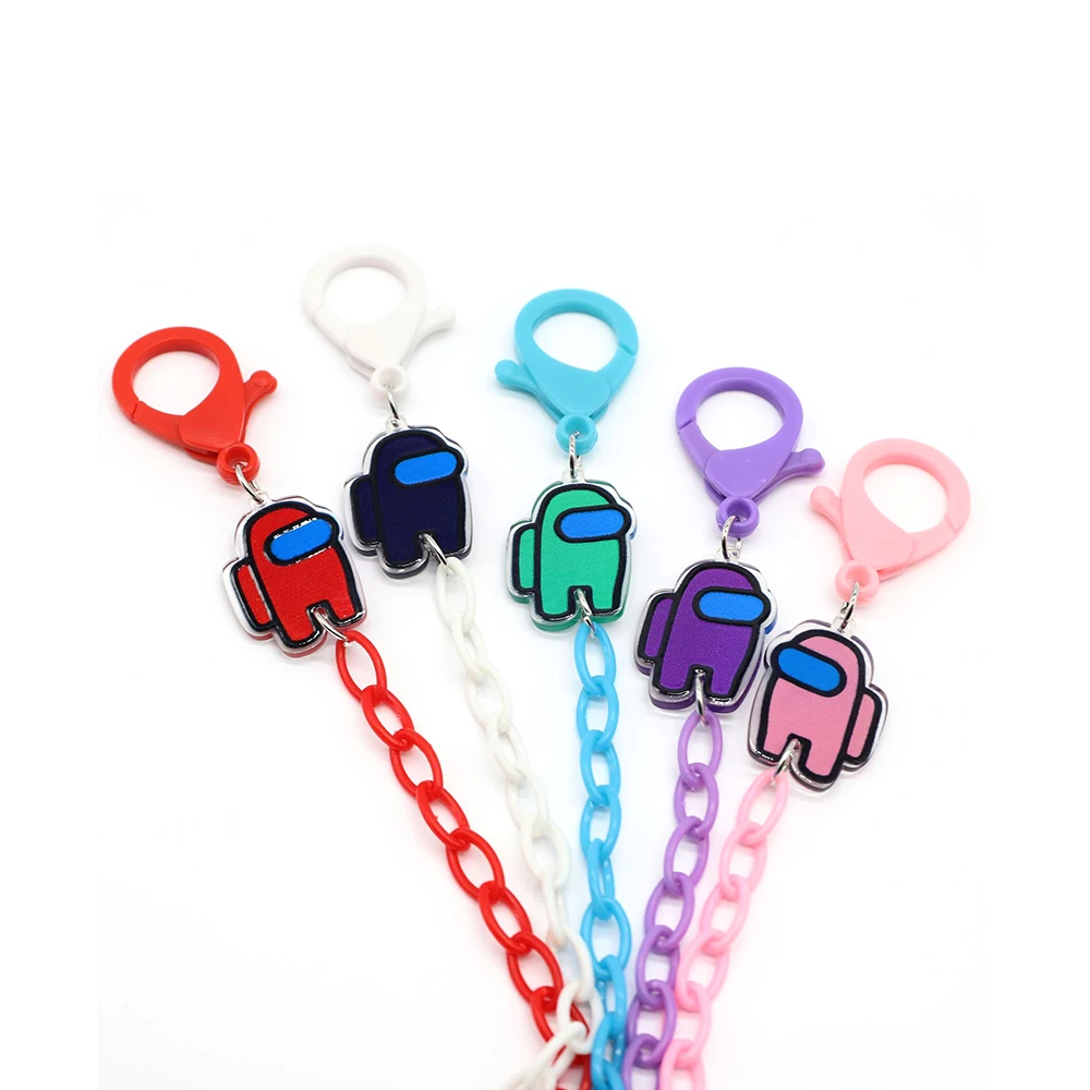 Face Mask Chain For Children Acrylic Fashion Sunglasses Lanyard Cartoon Spaceman Strap Trendy Eyeglass Holder Strap Hang on Neck