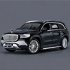 1:24 Alloy Car Model Sound And Light Pull Back Toy Car Suv Off-Road Vehicle Boy Collection Decoration for Benz Maybach Gls600 1