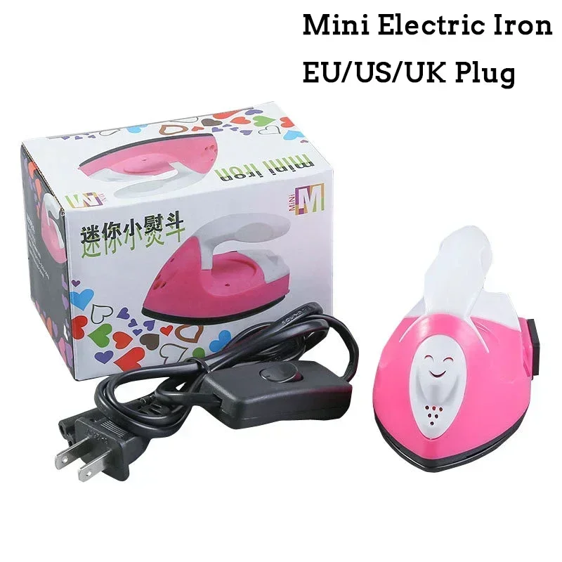 

DIY Mini Electric Iron Home Travel Craft Iron Portable Handheld Heat Press for Ironing Clothes Laundry Utensils EU/US/UK Plug