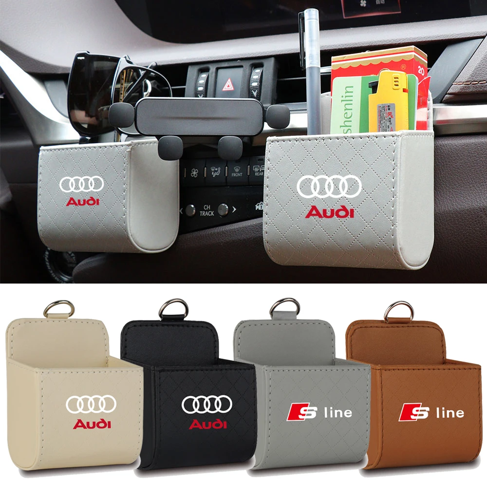 Hanging Car Air Conditioner Outlet Storage Box Auto Interior Organizer Accessori Per Audi Sline A4 B8 B6 B9 B7 A3 8P 8V 8L A6