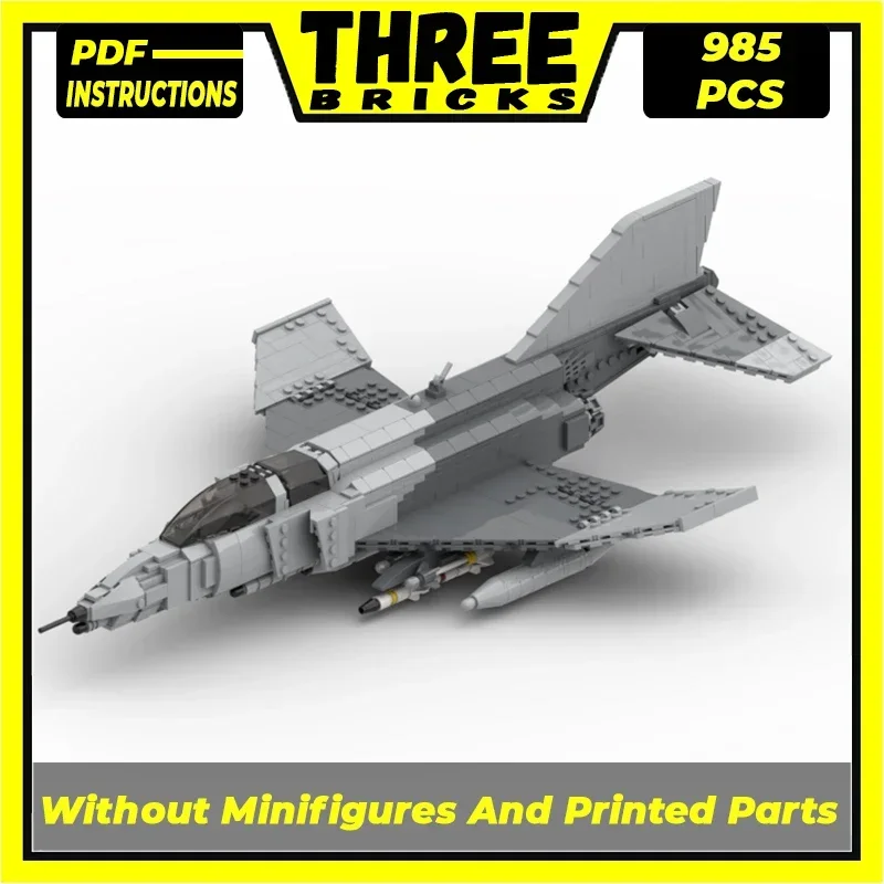 

Moc Building Bricks Military Model F-4G Wild Weasel Fighter Technology Modular Blocks Gifts Christmas Toys DIY Sets Assembly