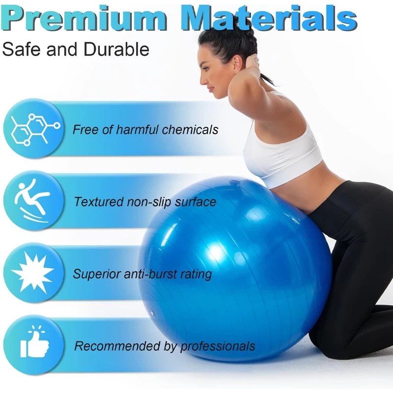 Yoga Ball Exercise for Working Out Birthing Ball Balance Stability Fitness for Pilates Core Training Physical Therapy Stretching