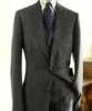 Regular Brown Mens Suits Slim Fit Herringbone Tweed Wool Blend Check Wedding Tuxedos Classic 3 Pieces Trajes De Hombre Blazer 6