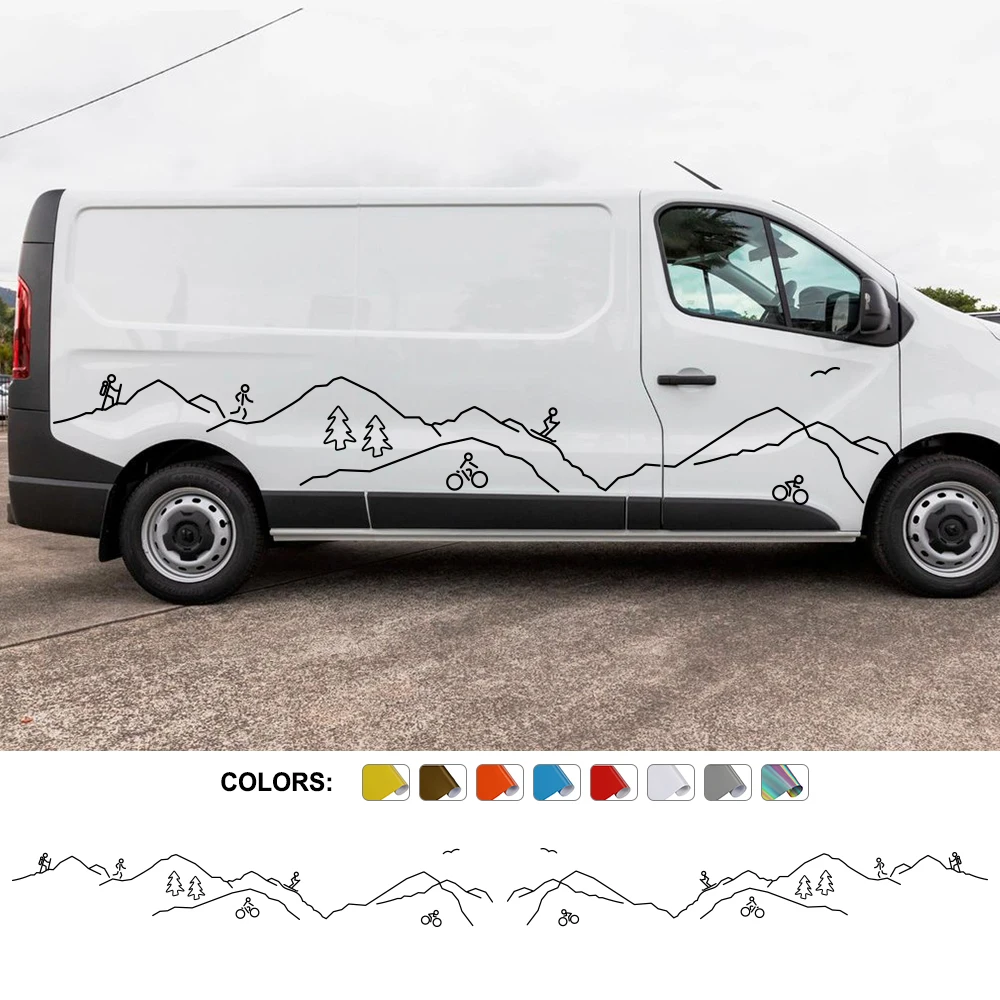 Stickers Booster 2 BANDES BAS DE CAISSE POUR OPEL VIVARO SPORT Vis Carenage