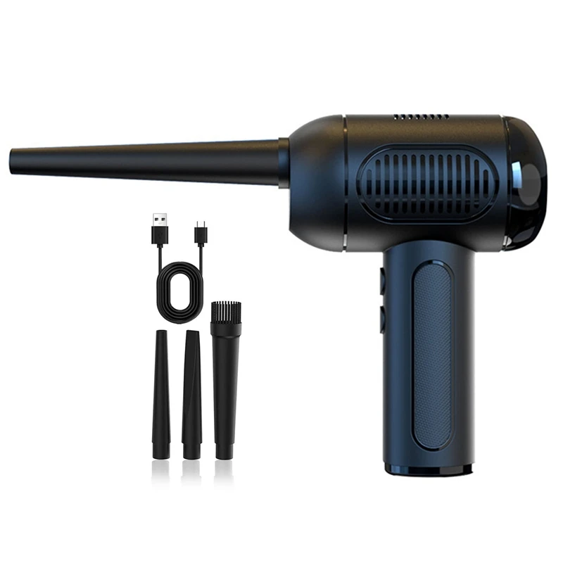 

Compressed Air Duster Keyboard Cleaner No Canned Electric Air Blower Black For Office Rechargeable Cordless Home Cleaner