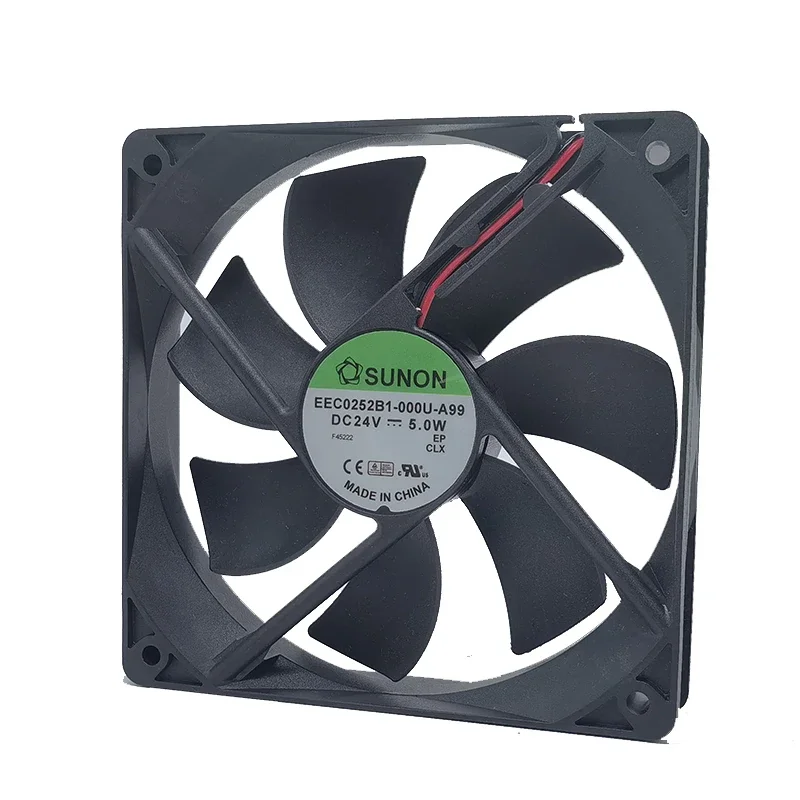 For Sunon EEC0252B1-000U-A99 24V 5w 1 Converter Cooling Fan 2Lines 12cm 120*120*25mm