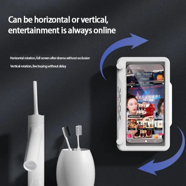 Falra Szerelt Érintőképernyős Mobiltelefon Tartó Fürdőszoba Lezárt Védő Borító Tároló Vízálló Doboz - Image 2